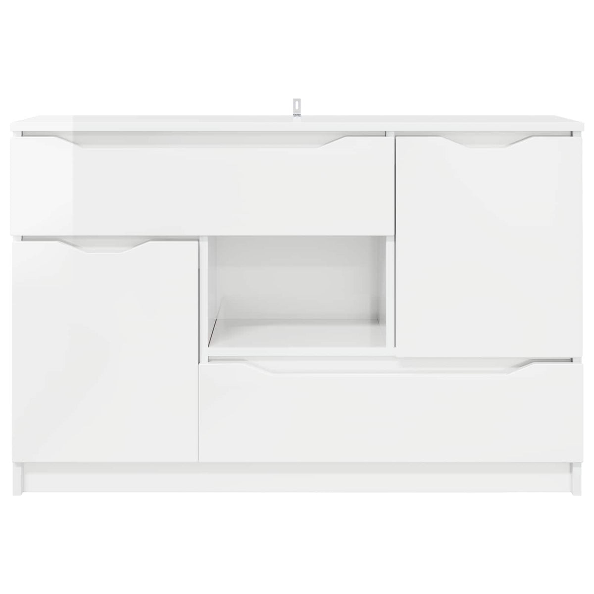 vidaXL Sideboard High Gloss White 100 x 30 x 65.6 Engineered Wood