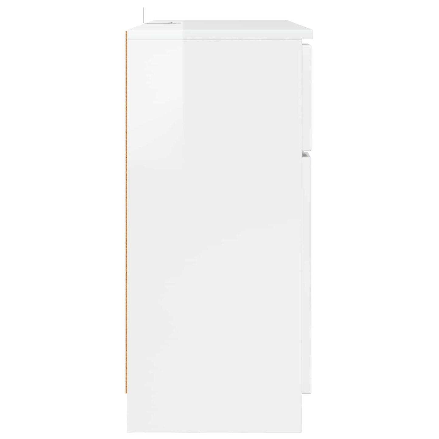 vidaXL Sideboard High Gloss White 100 x 30 x 65.6 Engineered Wood