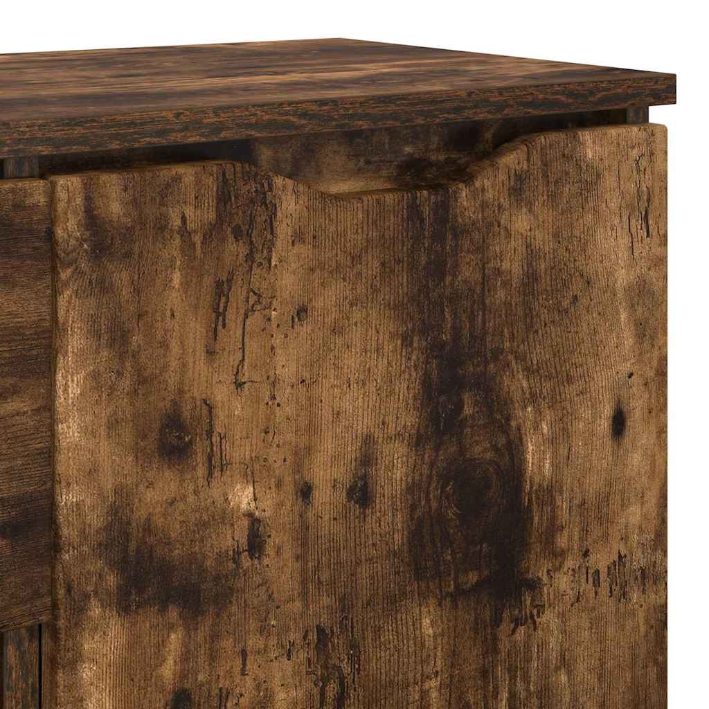 vidaXL Sideboard Smoked Oak 100 x 30 x 65.6 Engineered Wood