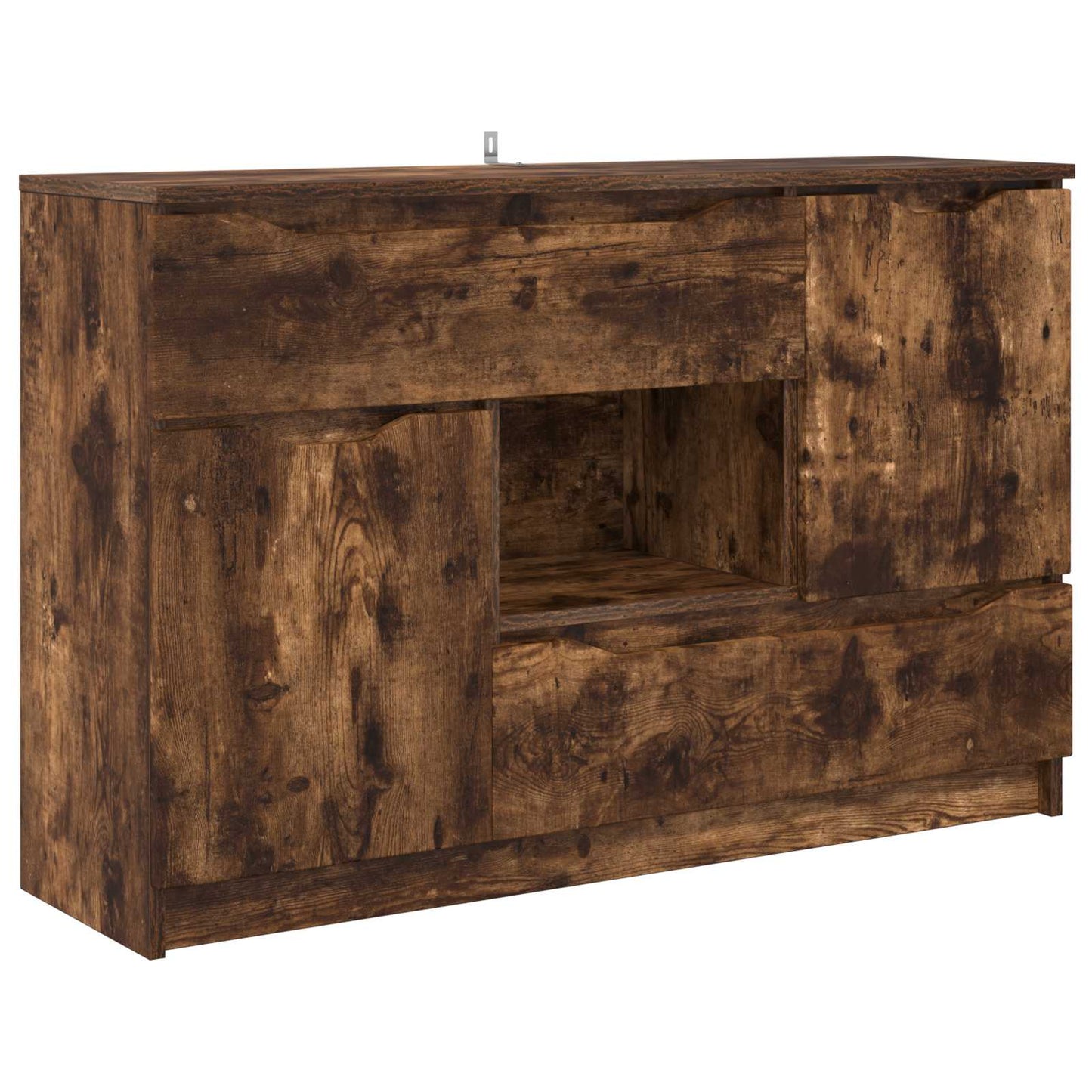 vidaXL Sideboard Smoked Oak 100 x 30 x 65.6 Engineered Wood
