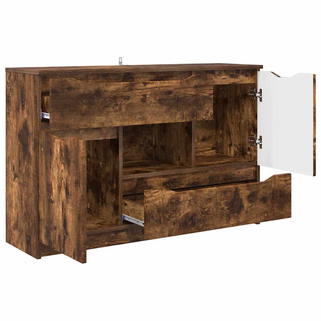 vidaXL Sideboard Smoked Oak 100 x 30 x 65.6 Engineered Wood