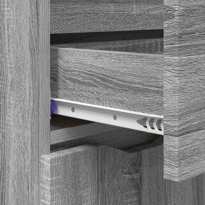 vidaXL Sideboard Grey Sonoma 100 x 30 x 65.6 Engineered Wood