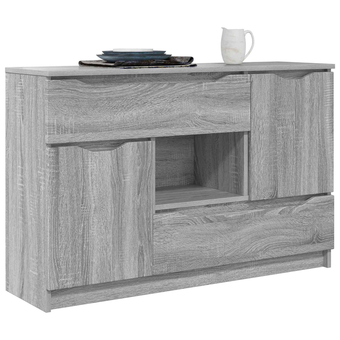vidaXL Sideboard Grey Sonoma 100 x 30 x 65.6 Engineered Wood