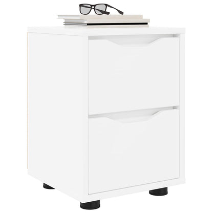 vidaXL Bedside Table White 30.5 x 30 x 43 cm Engineered Wood