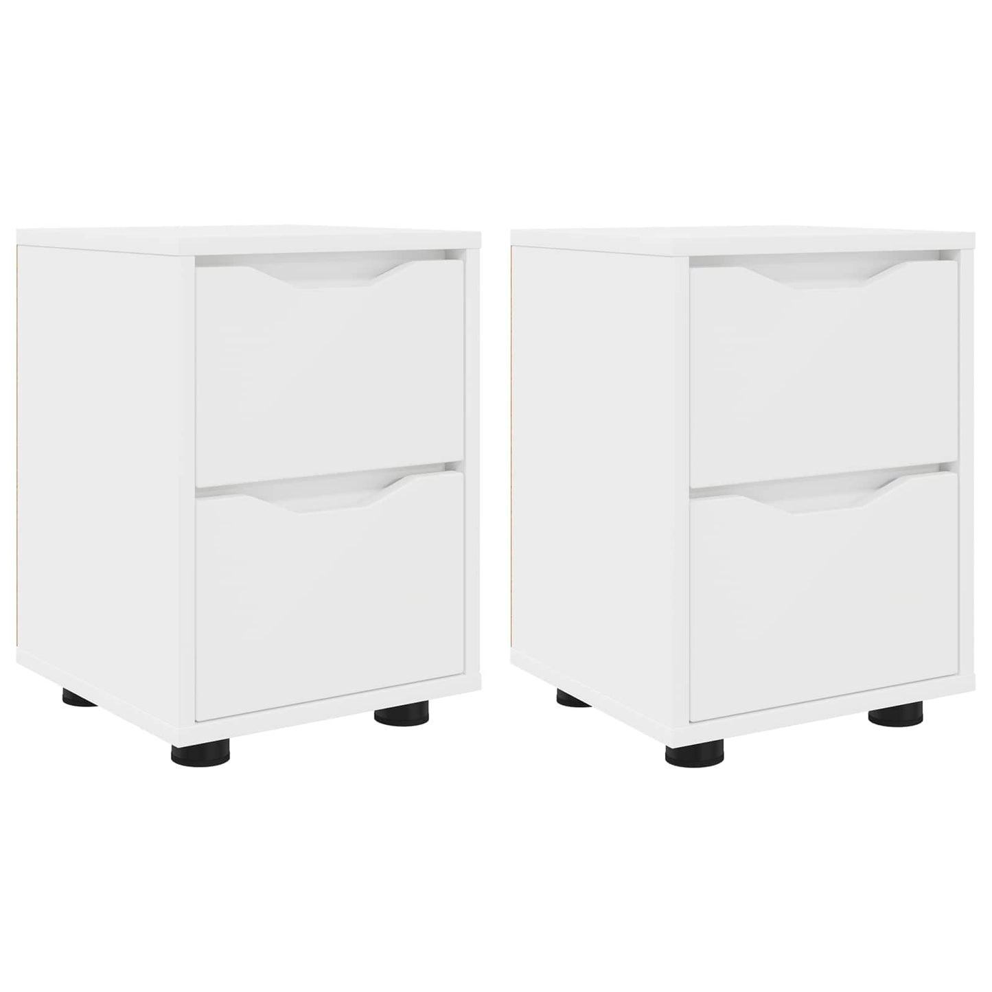 vidaXL Bedside Tables 2 pcs White 30.5 x 30 x 43 cm Engineered Wood