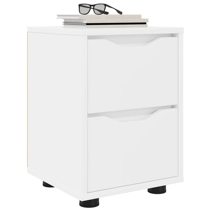 vidaXL Bedside Tables 2 pcs White 30.5 x 30 x 43 cm Engineered Wood