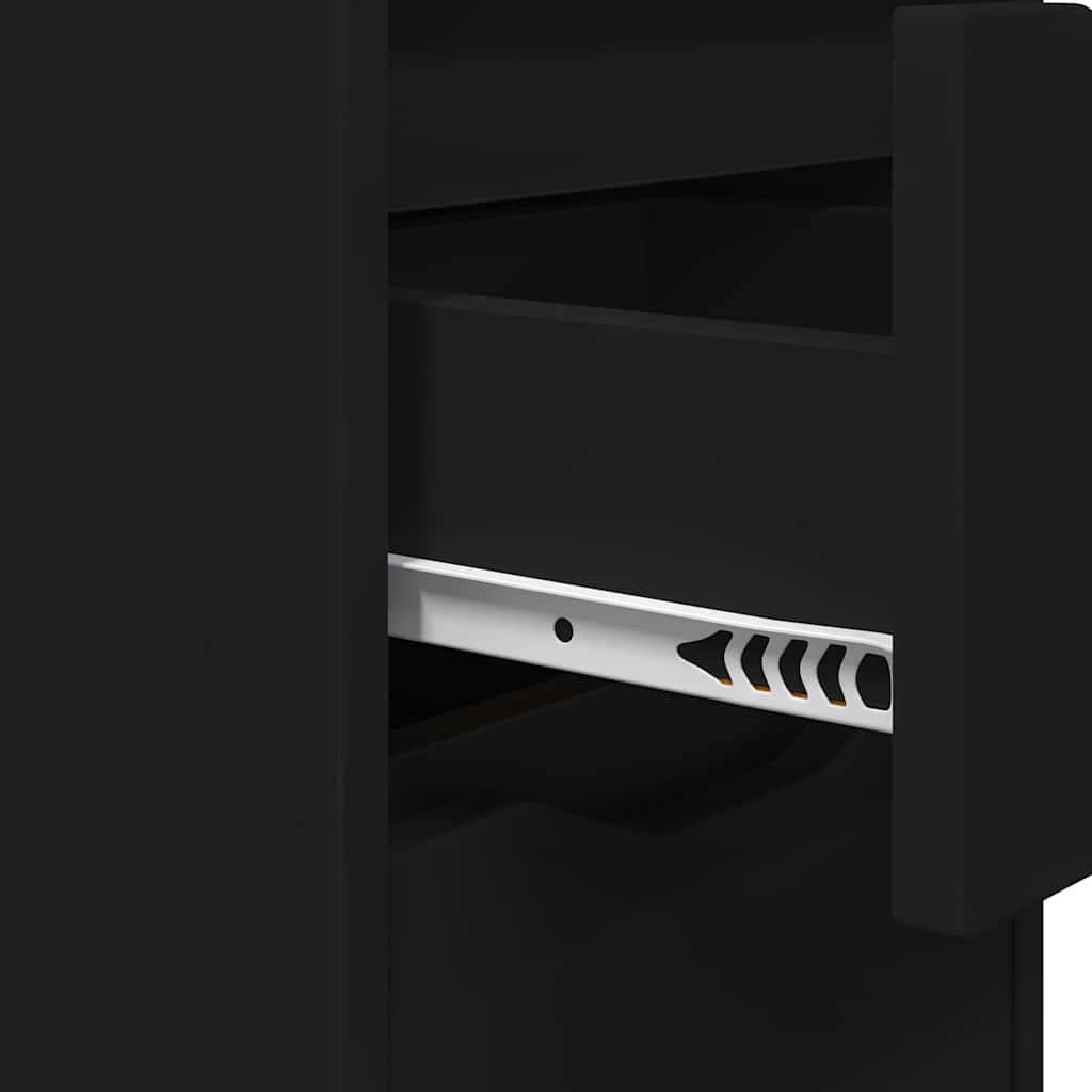 vidaXL Bedside Table Black 30.5 x 30 x 43 cm Engineered Wood