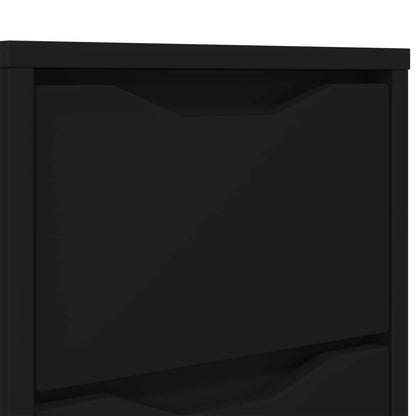 vidaXL Bedside Table Black 30.5 x 30 x 43 cm Engineered Wood
