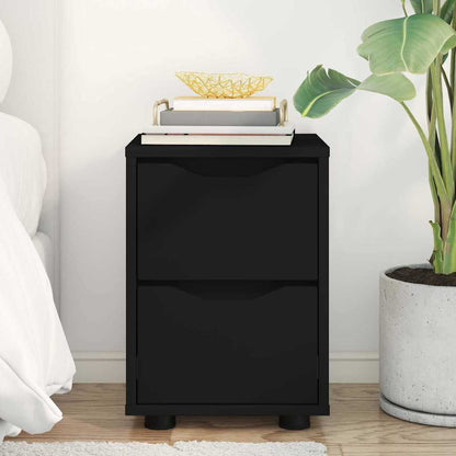 vidaXL Bedside Table Black 30.5 x 30 x 43 cm Engineered Wood