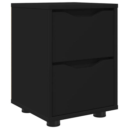 vidaXL Bedside Table Black 30.5 x 30 x 43 cm Engineered Wood