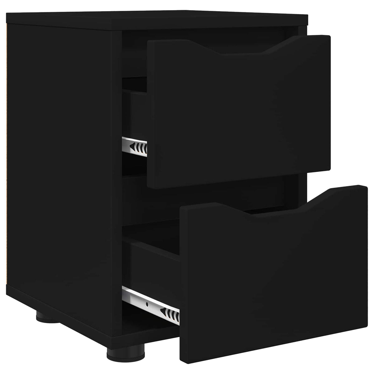 vidaXL Bedside Table Black 30.5 x 30 x 43 cm Engineered Wood