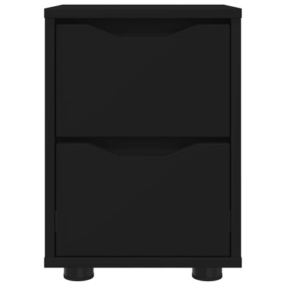 vidaXL Bedside Table Black 30.5 x 30 x 43 cm Engineered Wood