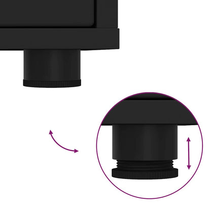 vidaXL Bedside Table Black 30.5 x 30 x 43 cm Engineered Wood