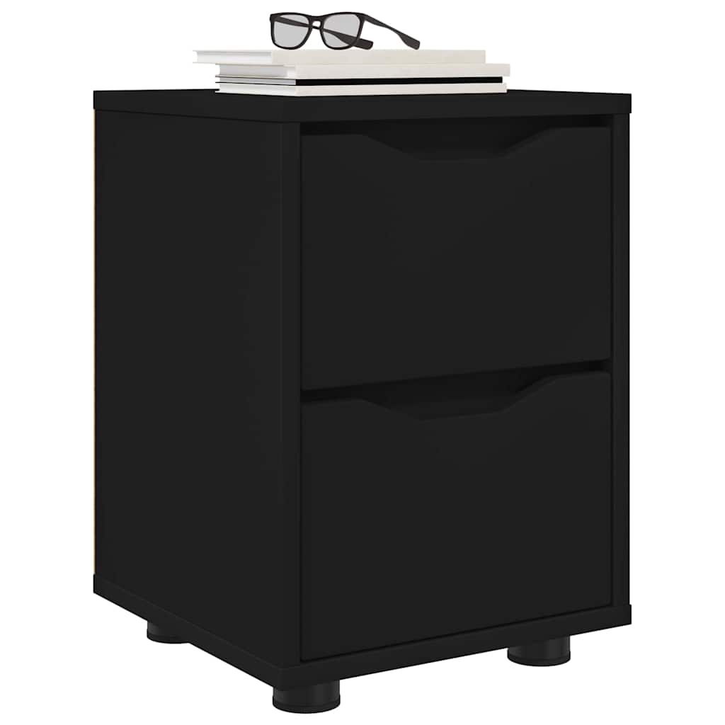 vidaXL Bedside Table Black 30.5 x 30 x 43 cm Engineered Wood