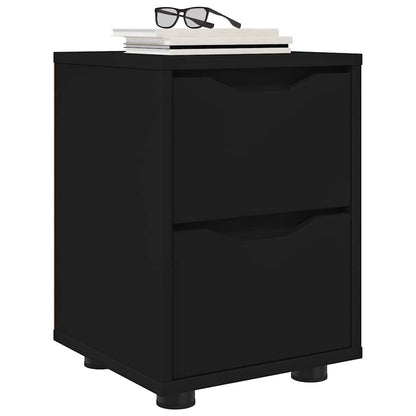 vidaXL Bedside Table Black 30.5 x 30 x 43 cm Engineered Wood