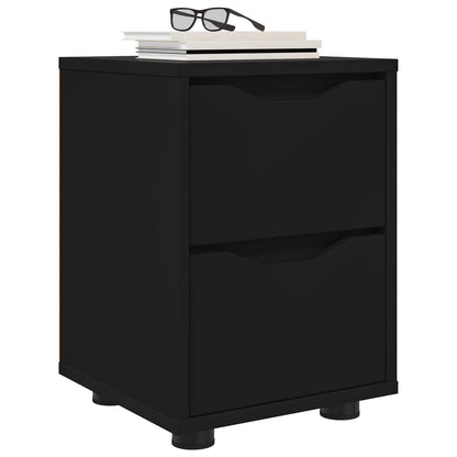 vidaXL Bedside Table Black 30.5 x 30 x 43 cm Engineered Wood