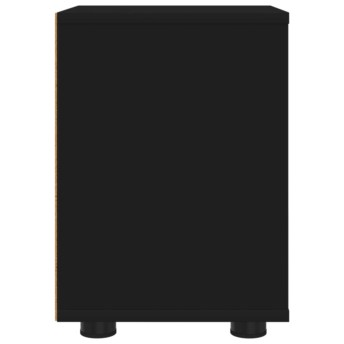 vidaXL Bedside Table Black 30.5 x 30 x 43 cm Engineered Wood