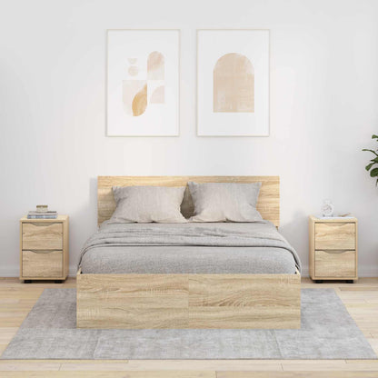 vidaXL Bedside Tables with Drawer 2 pcs Sonoma Oak 30.5 x 30 x 43 cm