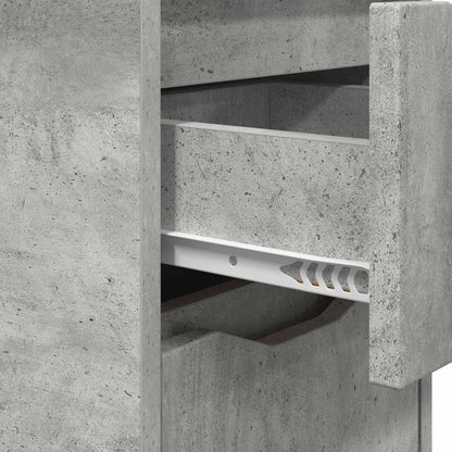 vidaXL Bedside Table Concrete Grey 30.5 x 30 x 43 cm Engineered Wood