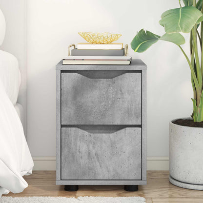 vidaXL Bedside Table Concrete Grey 30.5 x 30 x 43 cm Engineered Wood