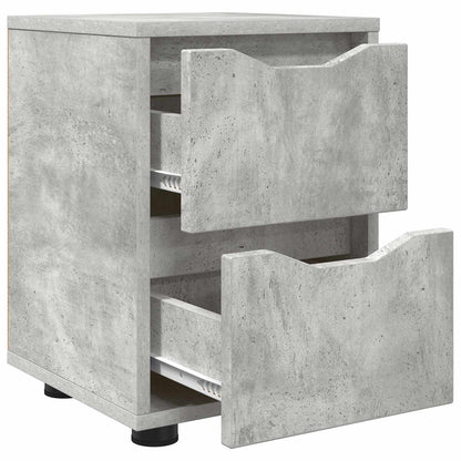 vidaXL Bedside Table Concrete Grey 30.5 x 30 x 43 cm Engineered Wood