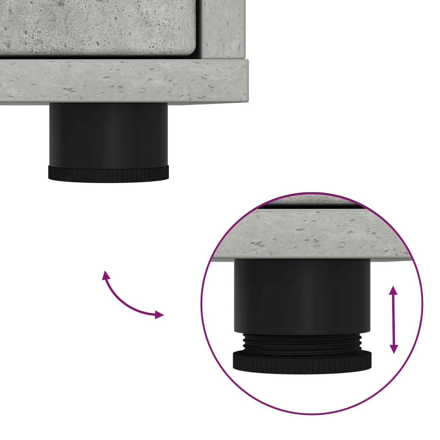 vidaXL Bedside Tables 2 pcs Concrete Grey 30.5 x 30 x 43 cm
