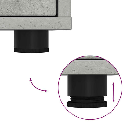 vidaXL Bedside Tables 2 pcs Concrete Grey 30.5 x 30 x 43 cm