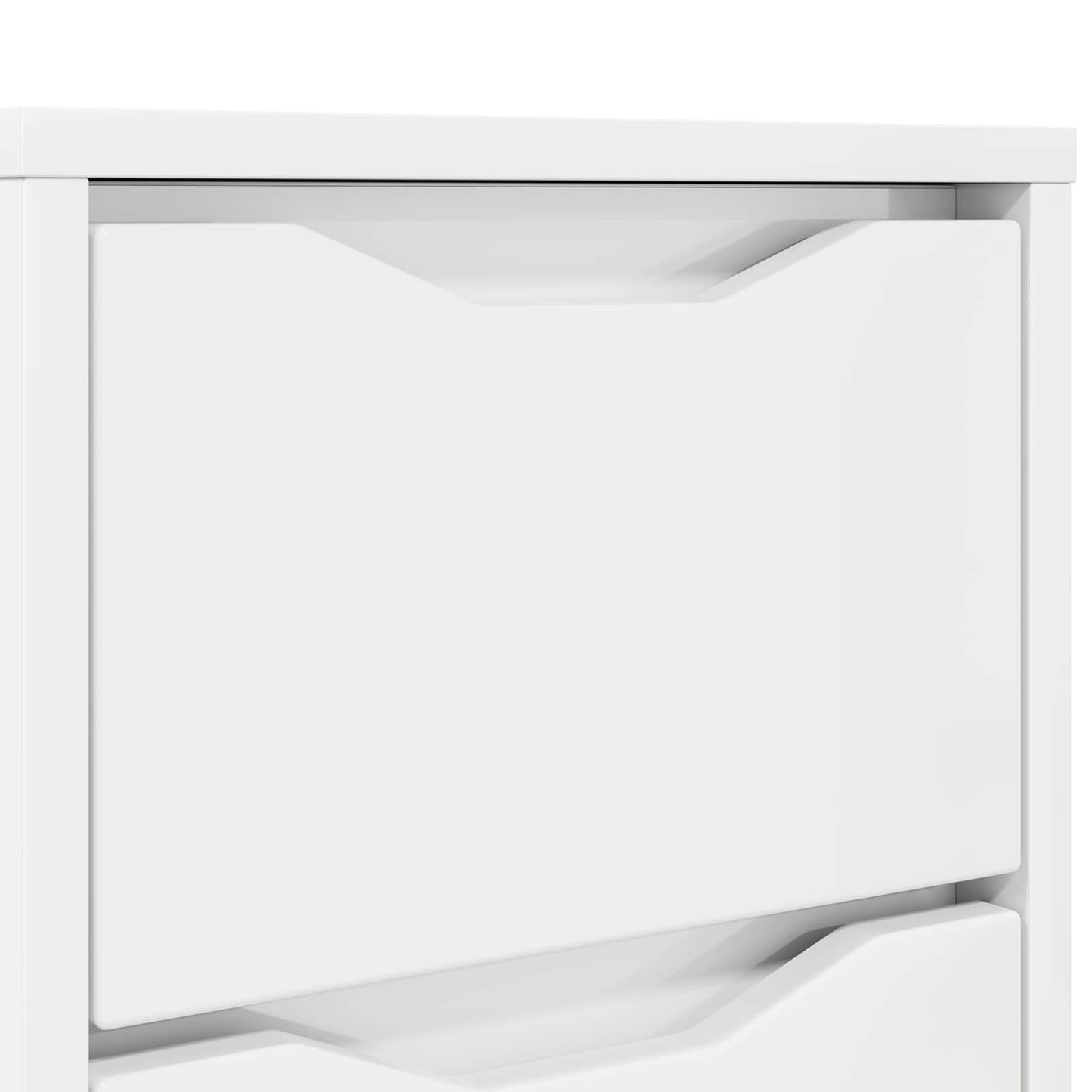 vidaXL Bedside Table with Drawer High Gloss White 30.5 x 30 x 43 cm