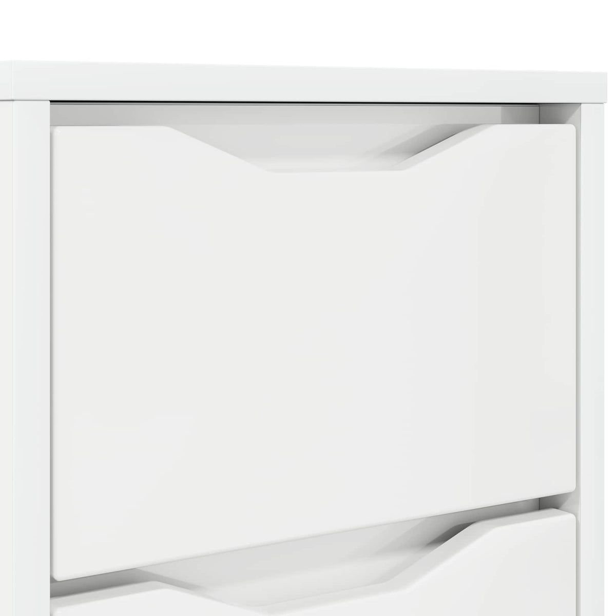 vidaXL Bedside Table High Gloss White 30.5 x 30 x 43 cm