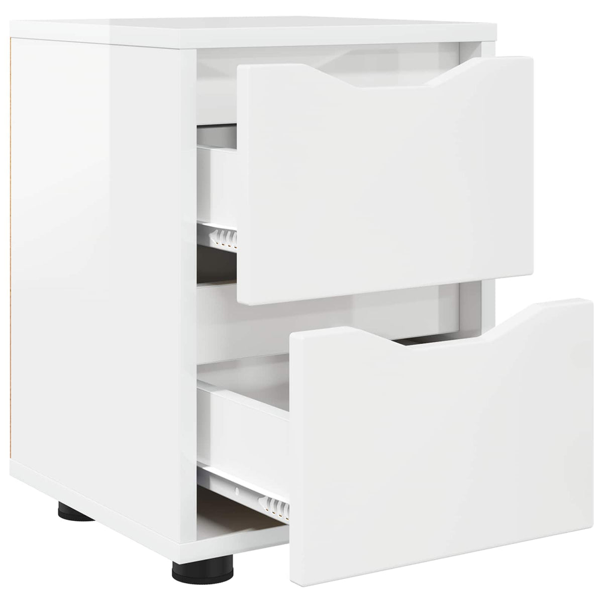 vidaXL Bedside Table High Gloss White 30.5 x 30 x 43 cm