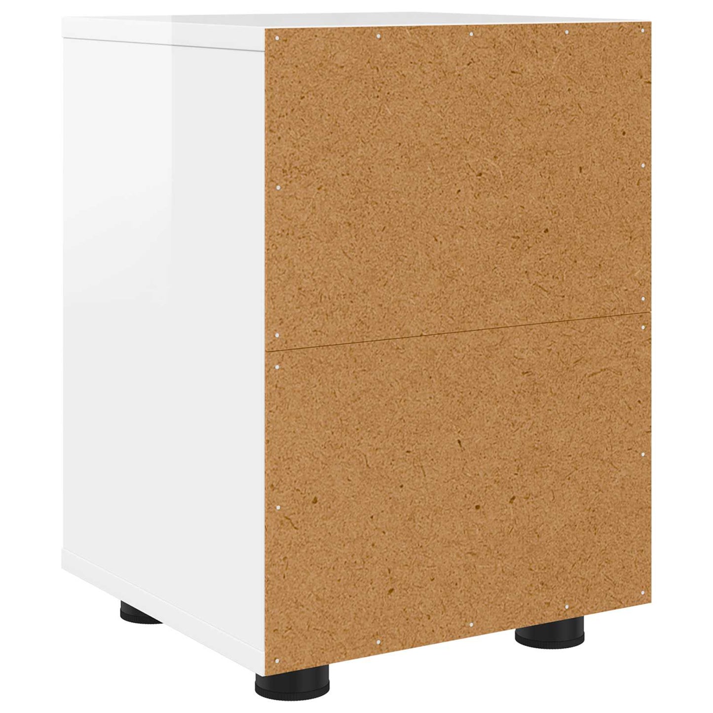 vidaXL Bedside Table with Drawer High Gloss White 30.5 x 30 x 43 cm