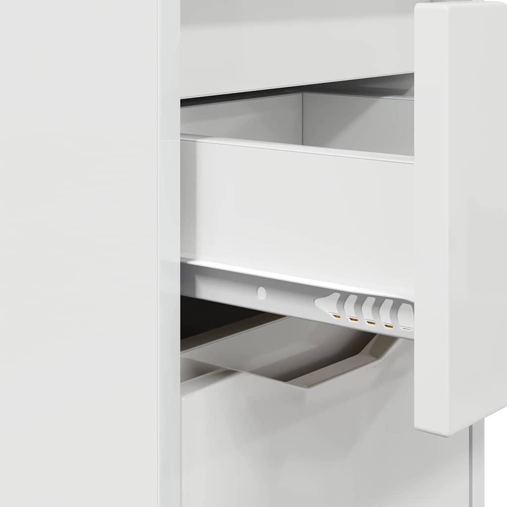 vidaXL Bedside Tables 2 pcs High Gloss White 30.5 x 30 x 43 cm