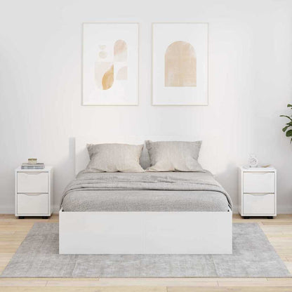 vidaXL Bedside Tables 2 pcs High Gloss White 30.5 x 30 x 43 cm