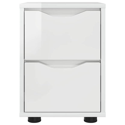 vidaXL Bedside Tables 2 pcs High Gloss White 30.5 x 30 x 43 cm