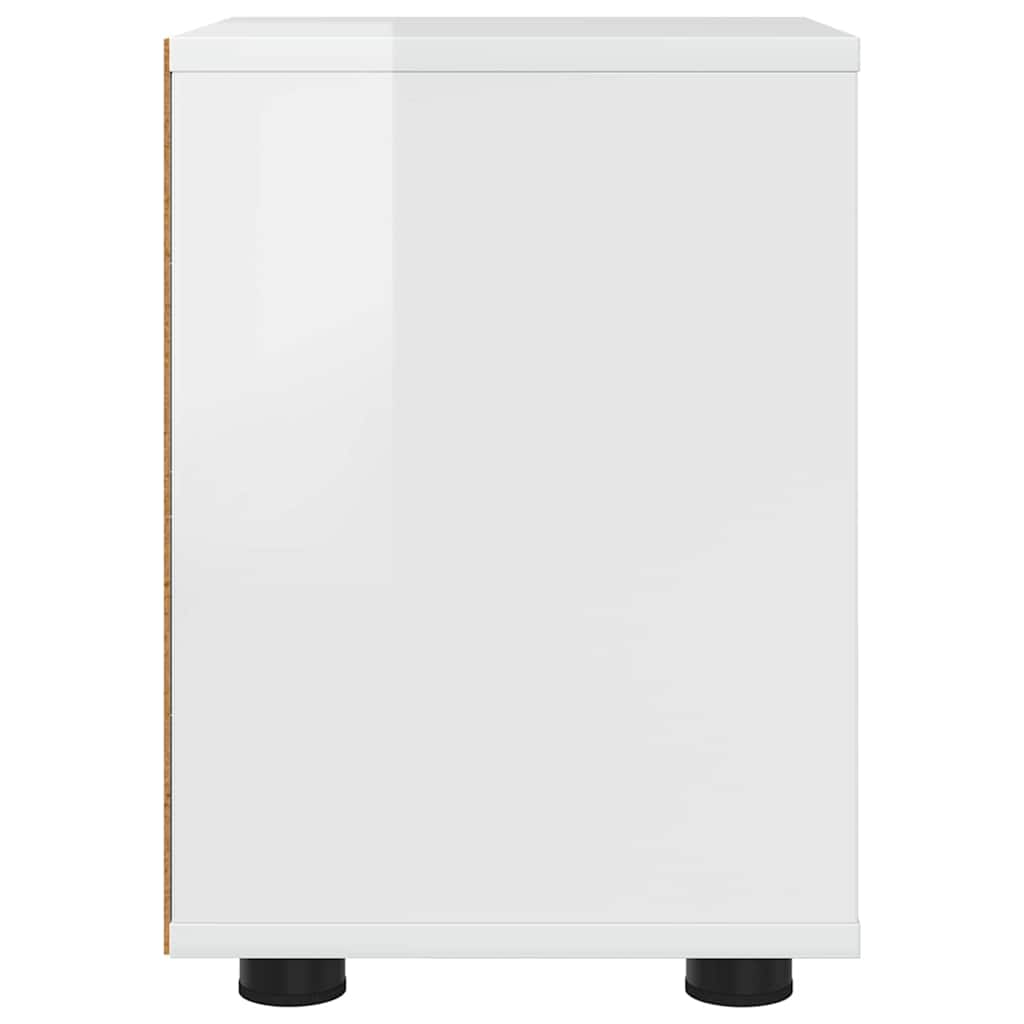vidaXL Bedside Tables 2 pcs High Gloss White 30.5 x 30 x 43 cm