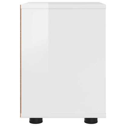 vidaXL Bedside Tables 2 pcs High Gloss White 30.5 x 30 x 43 cm