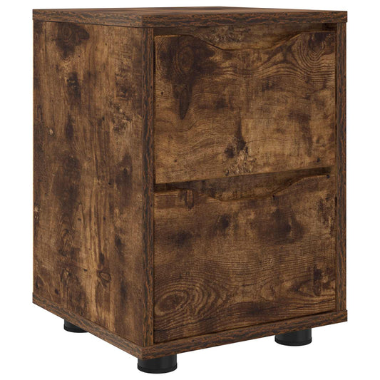 vidaXL Bedside Table Smoked Oak 30.5 x 30 x 43 cm Engineered Wood