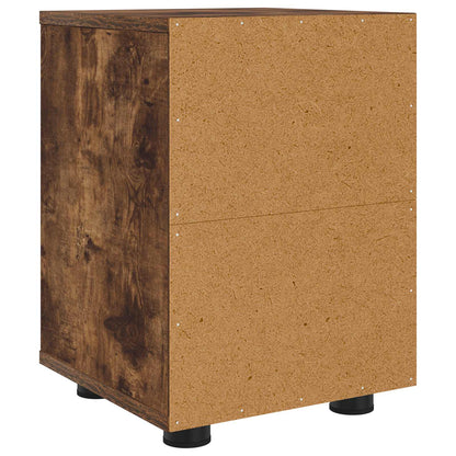 vidaXL Bedside Table Smoked Oak 30.5 x 30 x 43 cm Engineered Wood