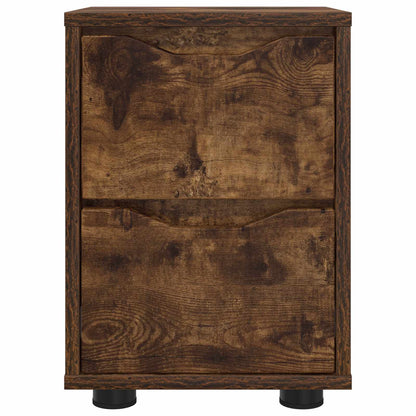 vidaXL Bedside Table Smoked Oak 30.5 x 30 x 43 cm Engineered Wood