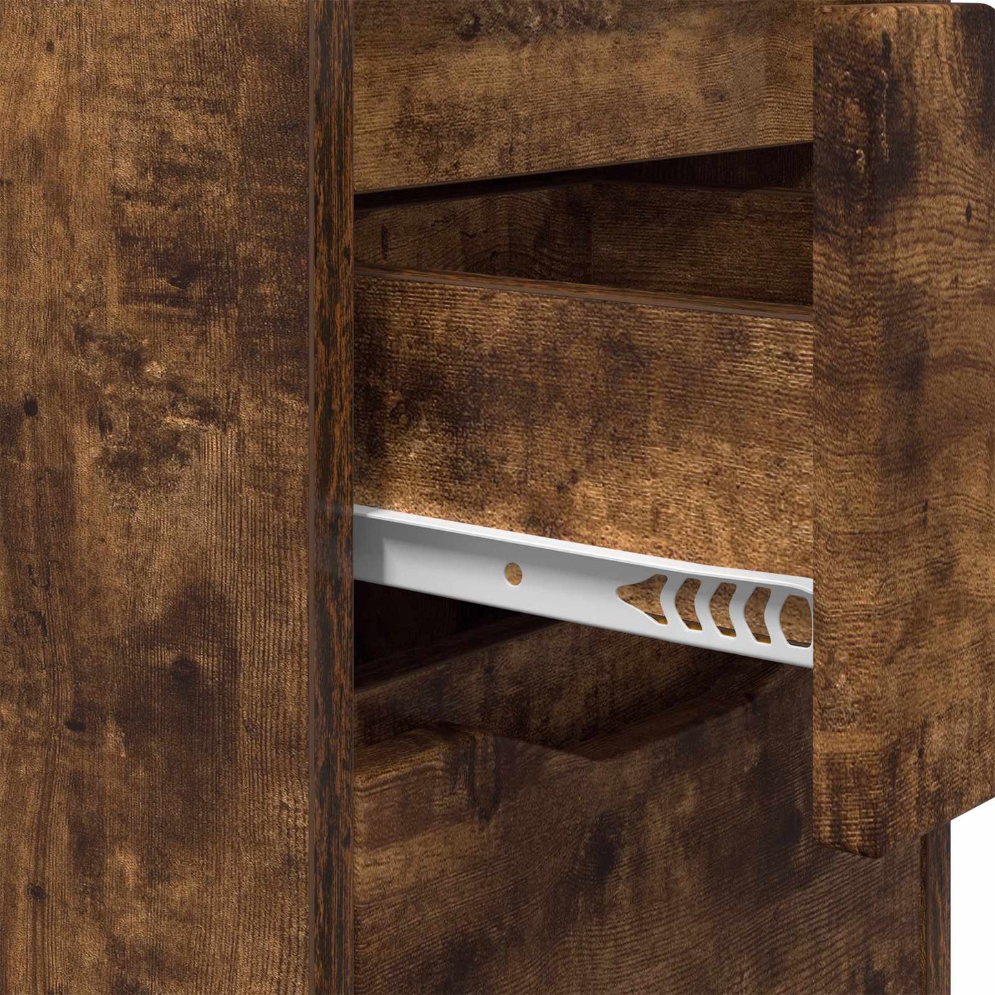 vidaXL Bedside Tables with Drawer 2 pcs Smoked Oak 30.5 x 30 x 43 cm