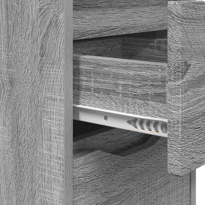 vidaXL Bedside Tables with Drawer 2 pcs Grey Sonoma 30.5 x 30 x 43 cm