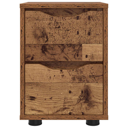 vidaXL Bedside Table Old Wood 30.5 x 30 x 43 cm Engineered Wood