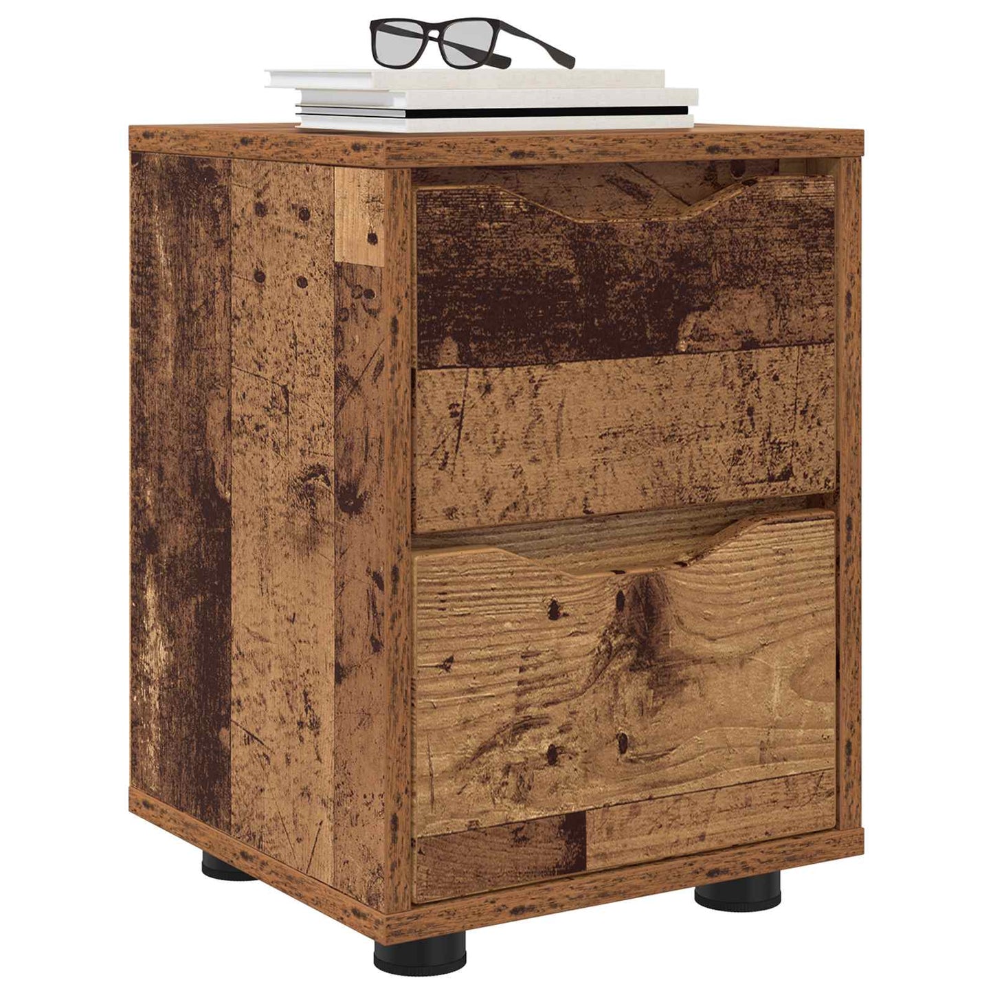vidaXL Bedside Tables 2 pcs Old Wood 30.5 x 30 x 43 cm Engineered Wood