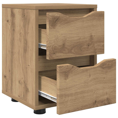 vidaXL Bedside Table Artisan Oak 30.5 x 30 x 43 cm Engineered Wood