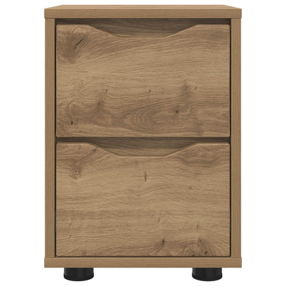 vidaXL Bedside Table Artisan Oak 30.5 x 30 x 43 cm Engineered Wood