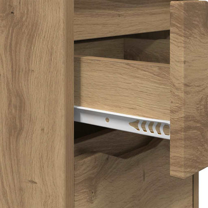 vidaXL Bedside Tables with Drawer 2 pcs Artisan Oak 30.5 x 30 x 43 cm