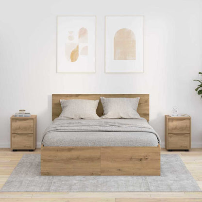 vidaXL Bedside Tables with Drawer 2 pcs Artisan Oak 30.5 x 30 x 43 cm