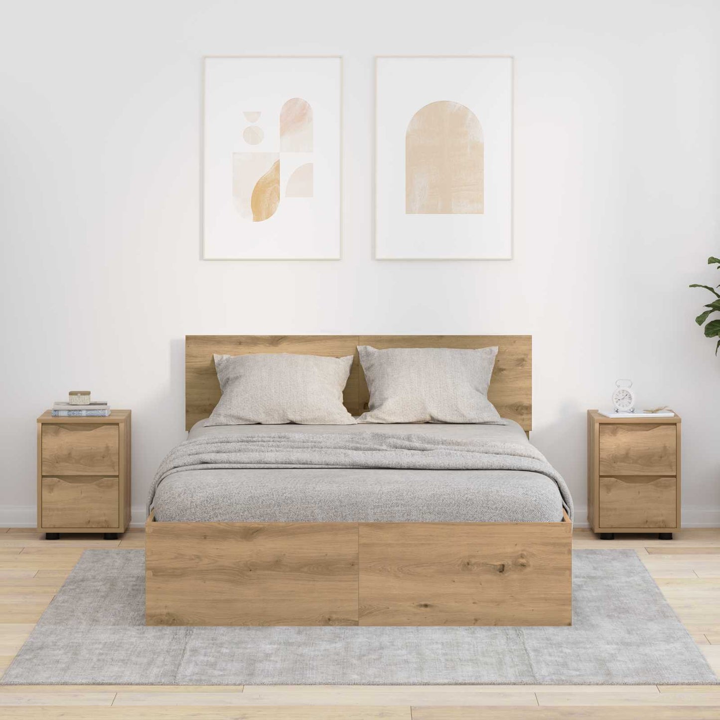 vidaXL Bedside Tables 2 pcs Artisan Oak 30.5 x 30 x 43 cm