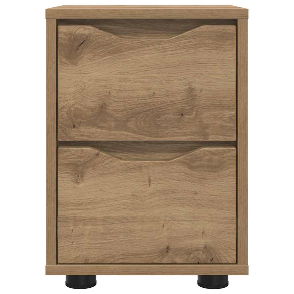 vidaXL Bedside Tables with Drawer 2 pcs Artisan Oak 30.5 x 30 x 43 cm