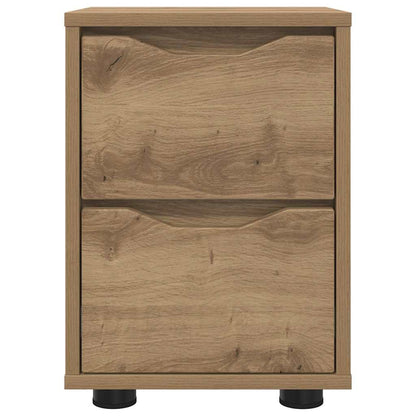 vidaXL Bedside Tables with Drawer 2 pcs Artisan Oak 30.5 x 30 x 43 cm